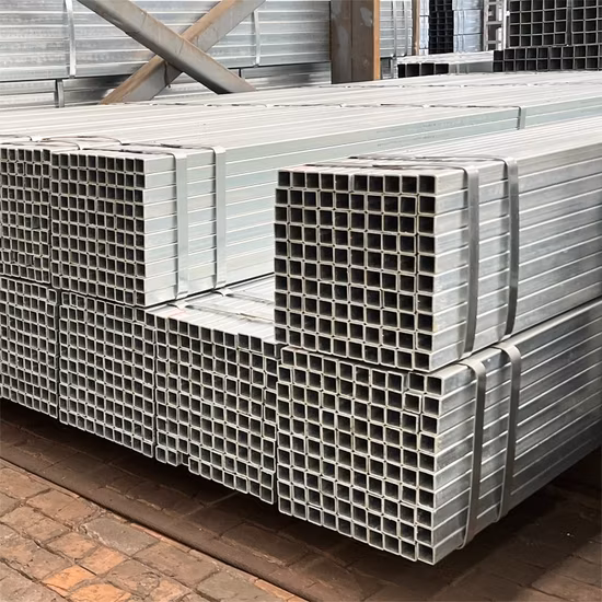 Factory Sales Lowest Price List Q195/Q235 Pre-Galvanized Square and Rectangular Hollow Section Galvanized Steel Tube